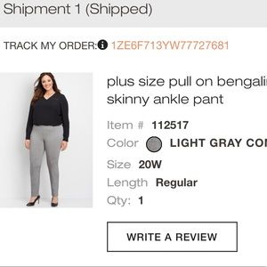 20w light gray skinny ankle pants